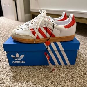 Adidas Samba OG White Solar Red Gum